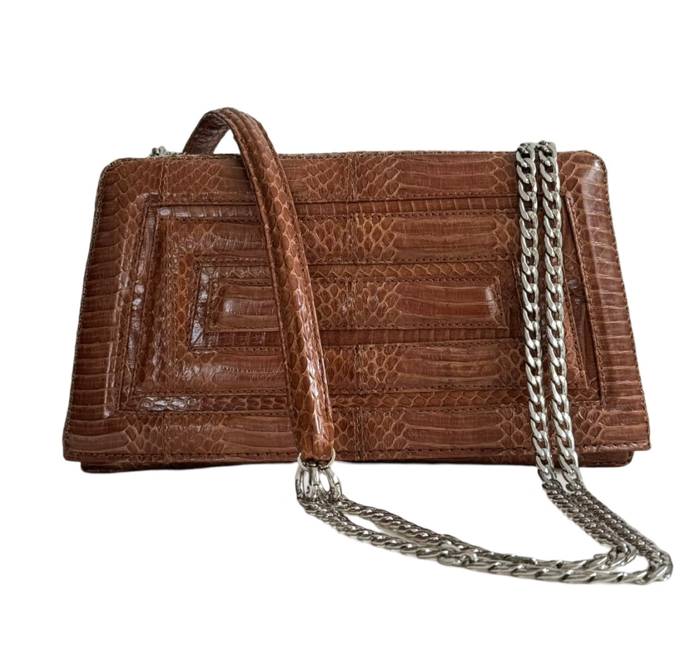 Pre-order Box Bag- Tan/silver