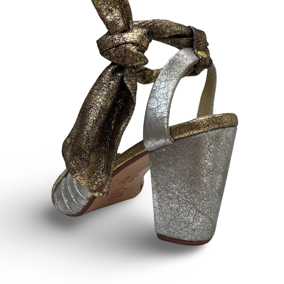 Simone Heel - Silver/Gold