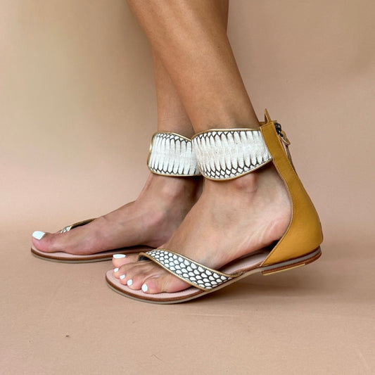 Farah Flat Gladiator Sandal - Natural