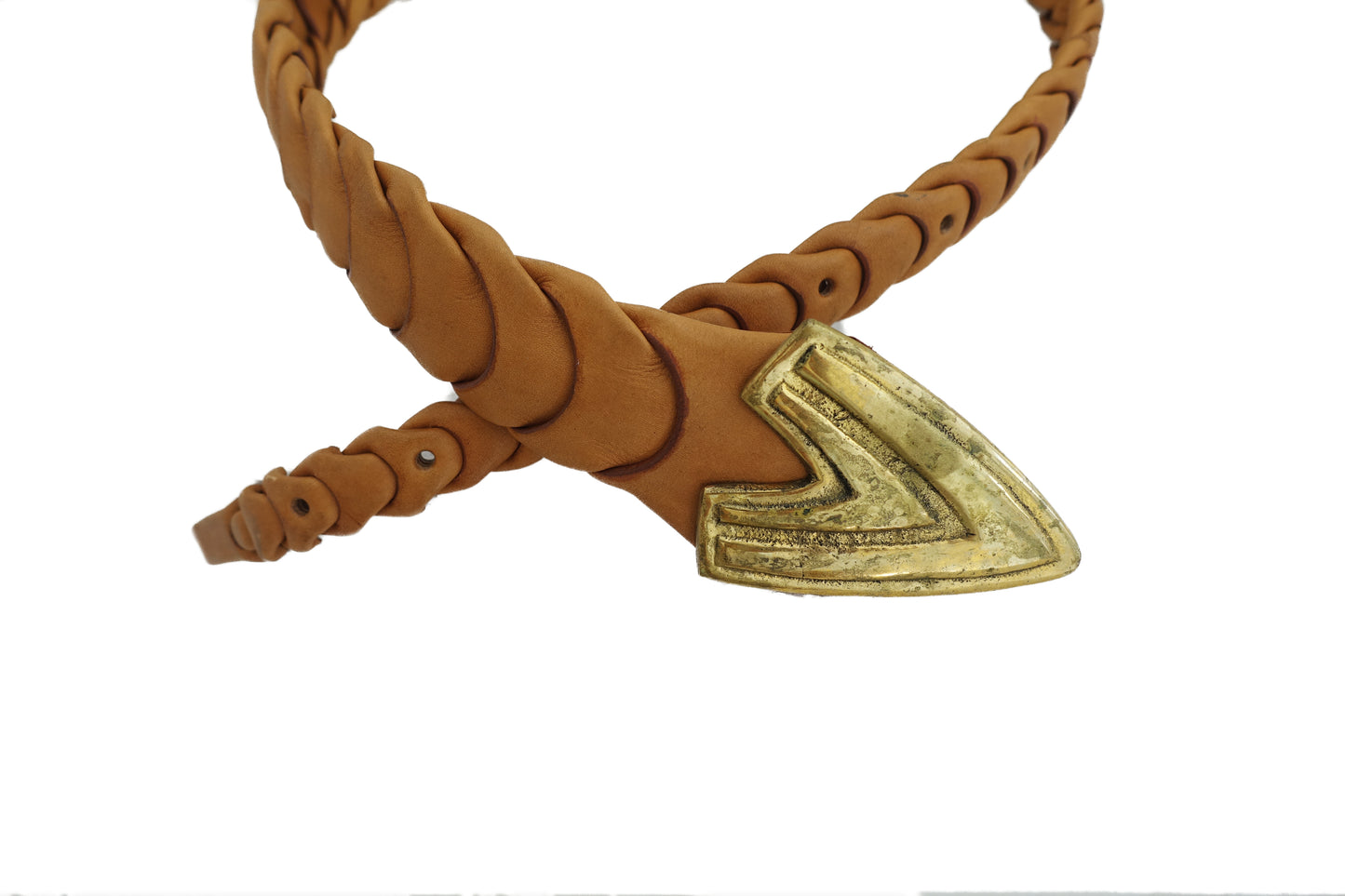 Gradual link woven belt-tan