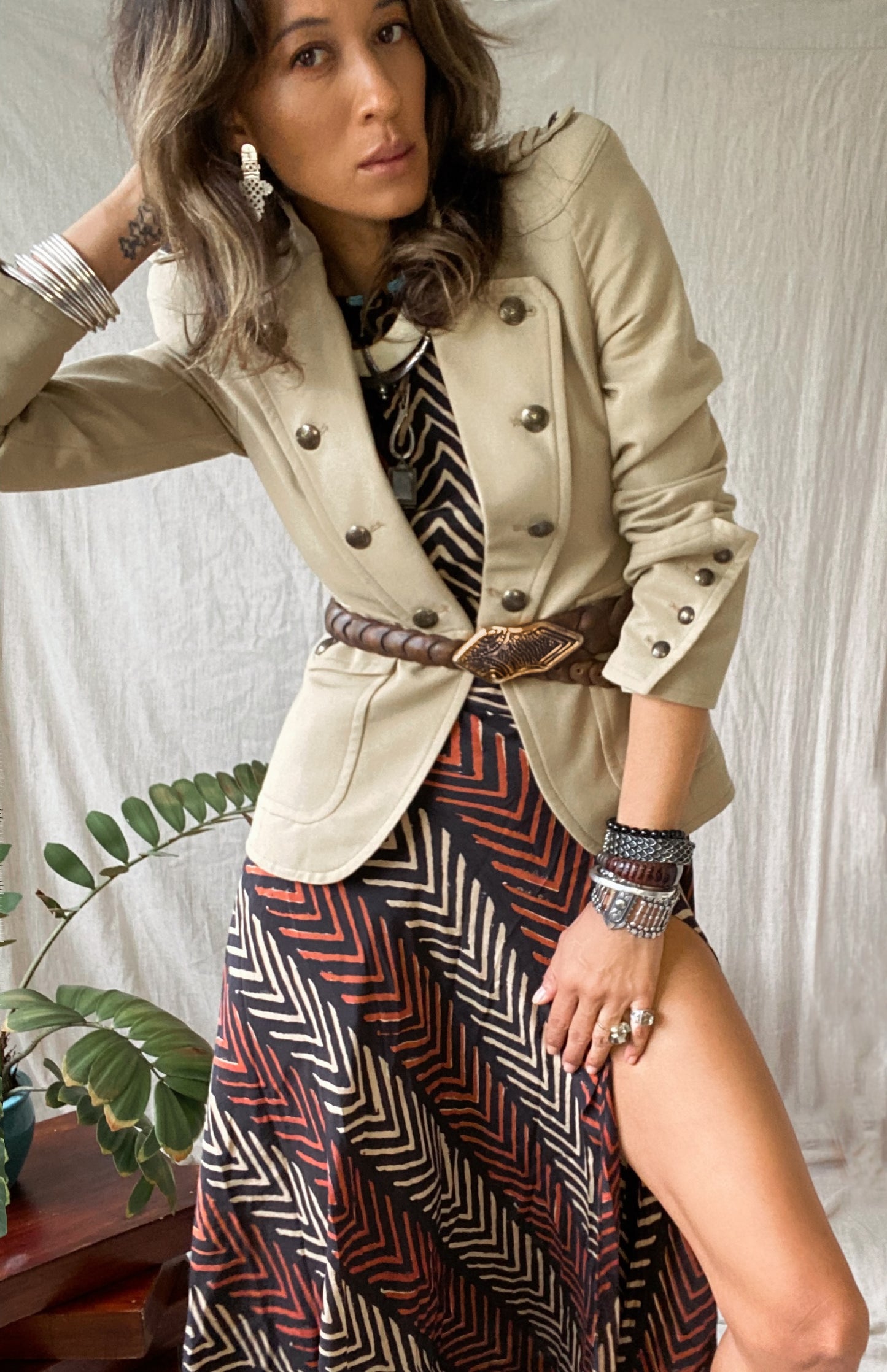 Gradual link woven belt- Antique