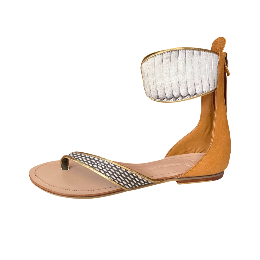 Farah Flat Gladiator Sandal - Natural