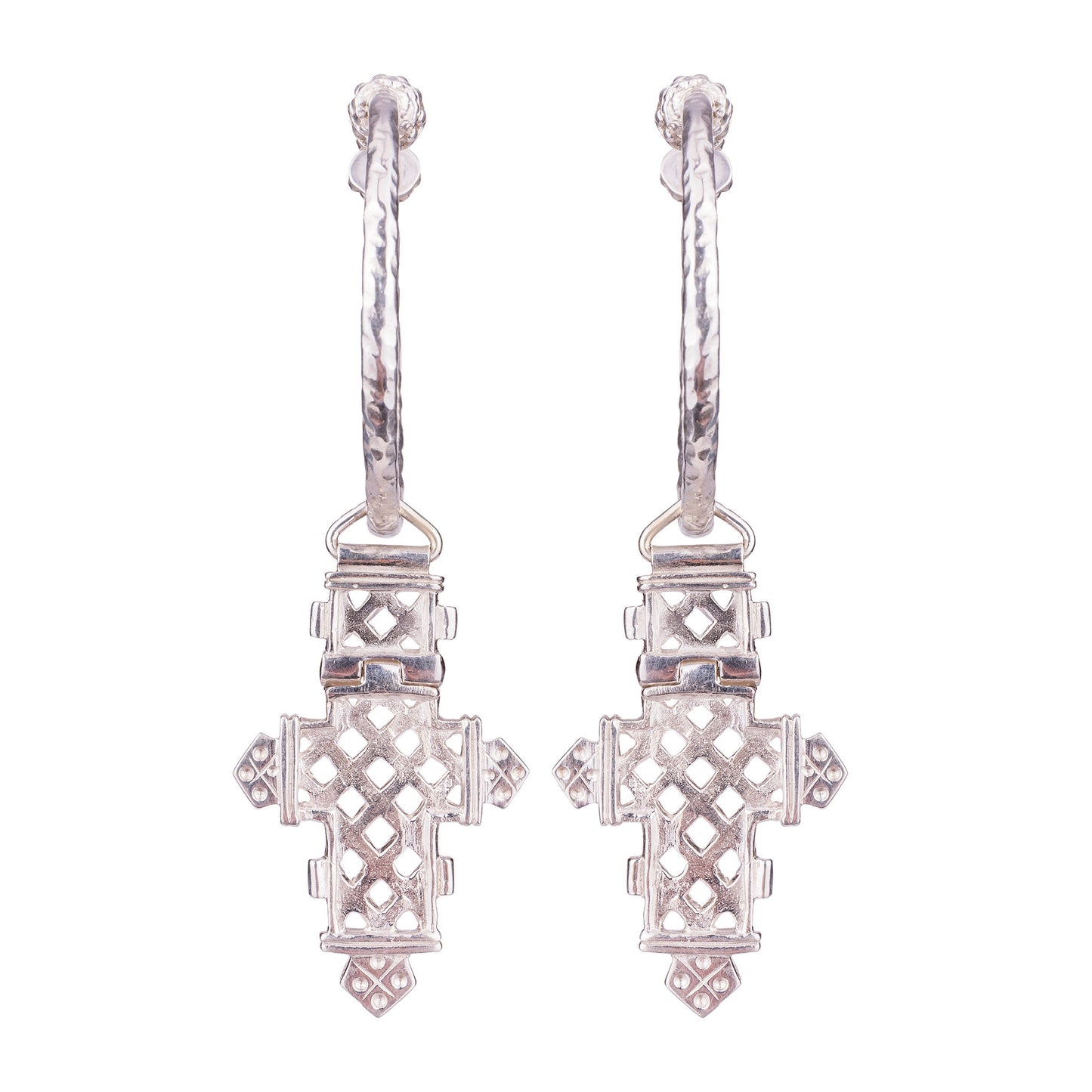 Aethiopia Hoop Earrings Silver