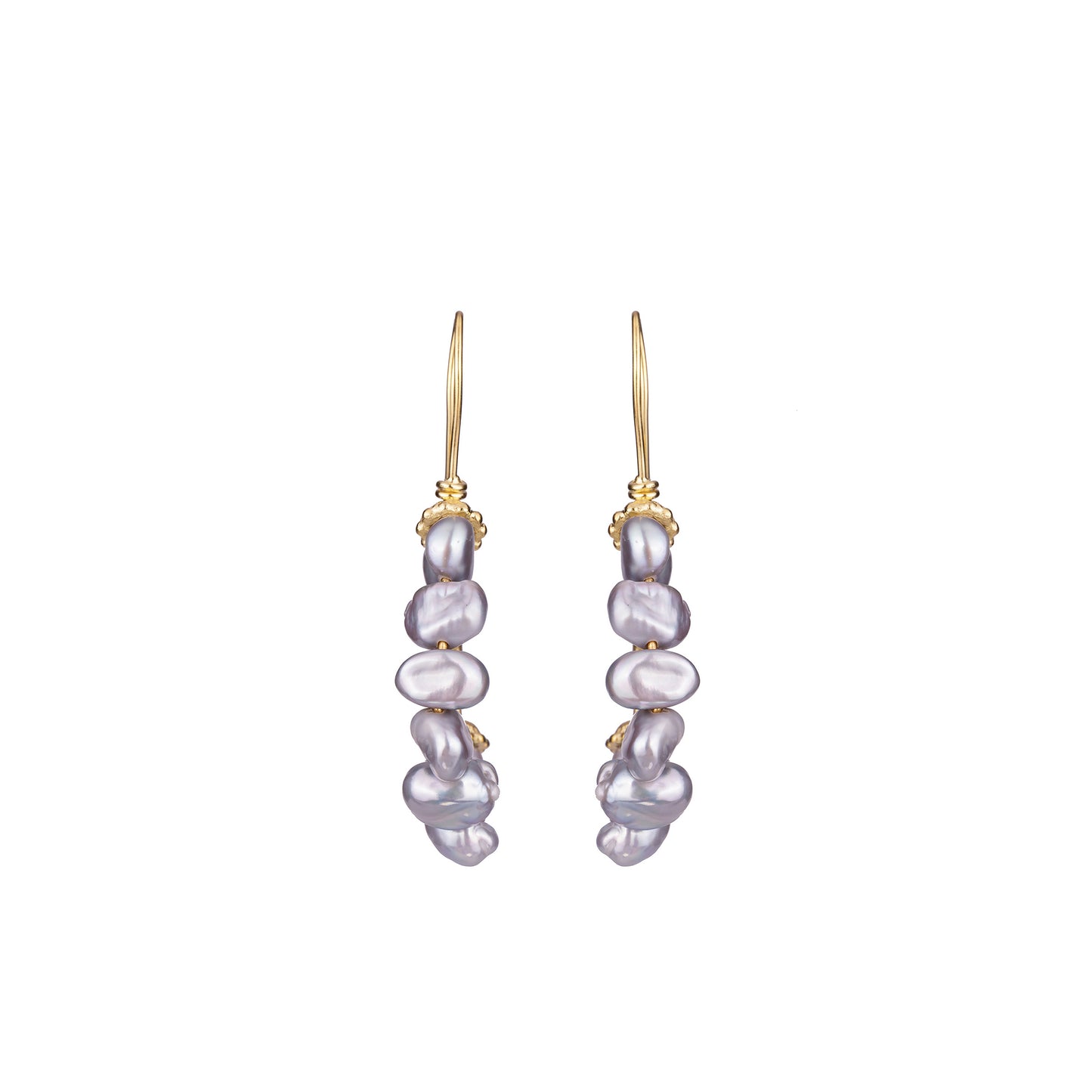 Reign Pearl Earrings Gold