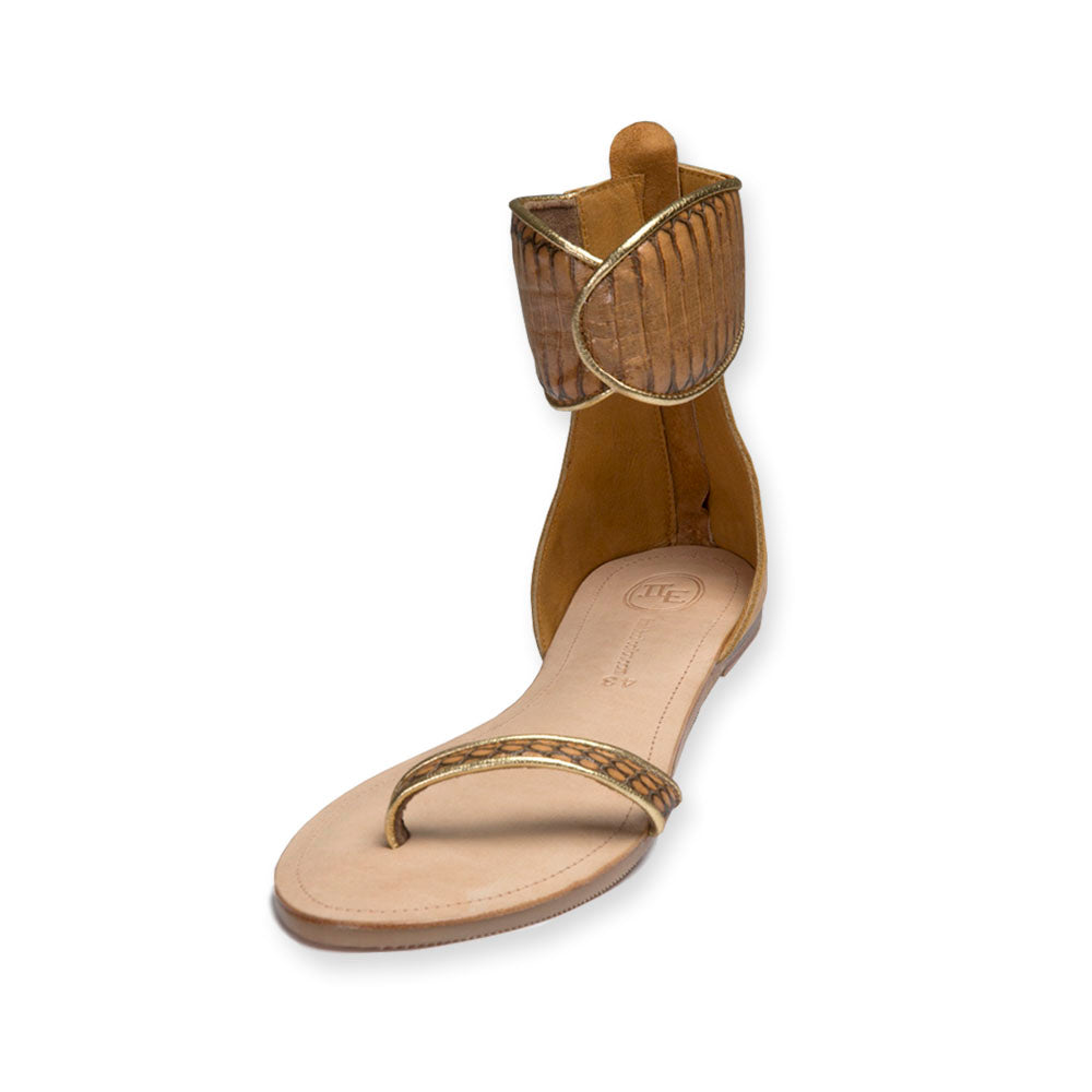 Farah Flat Gladiator Sandal - Camel