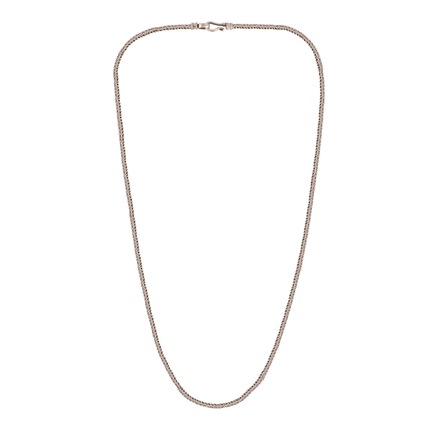 Square Long Chain Silver