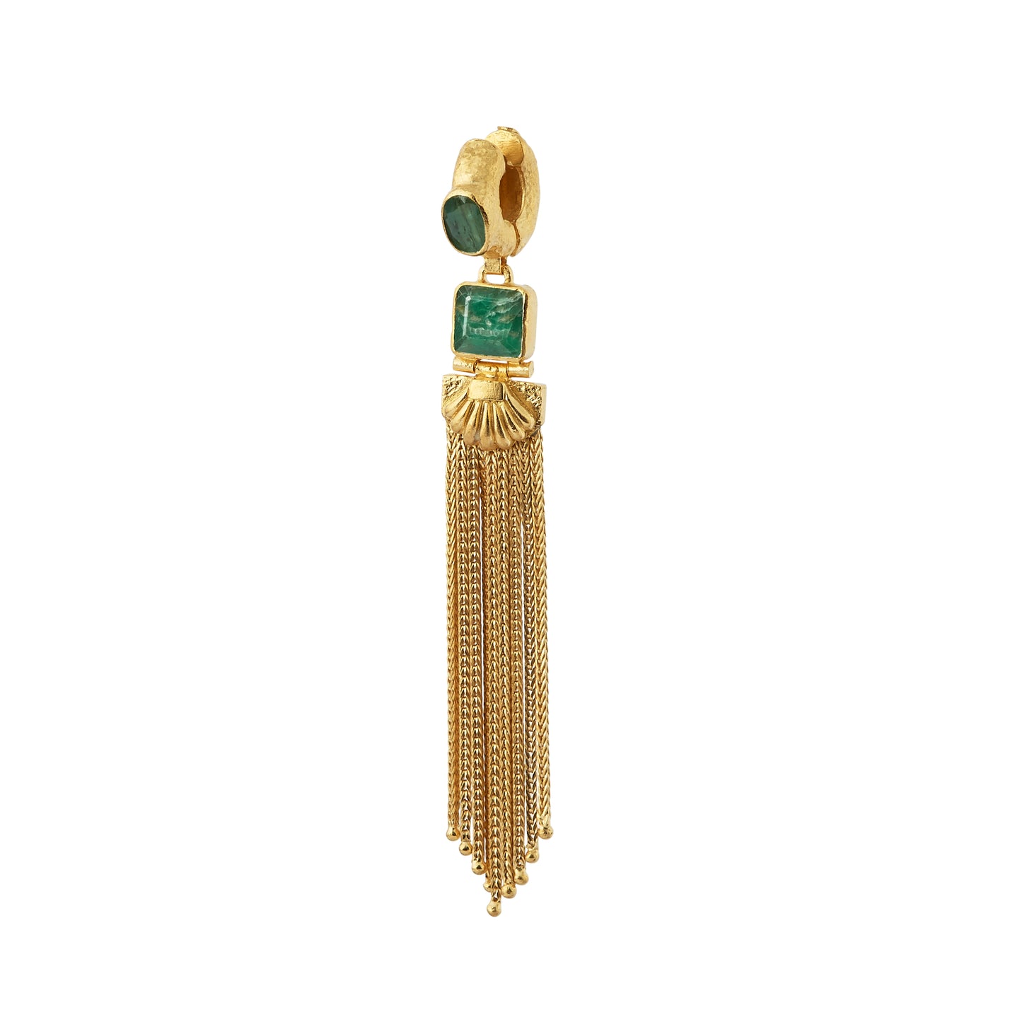 Augustine Earrings - Gold/Emerald