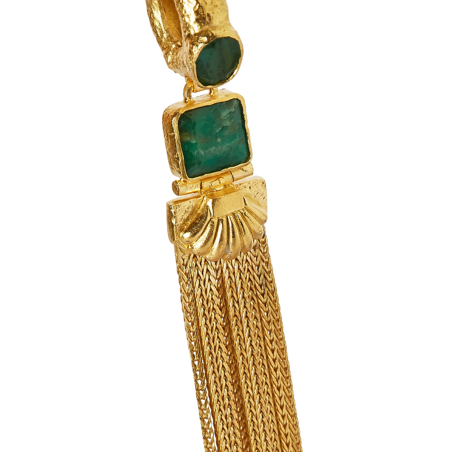 Augustine Earrings - Gold/Emerald