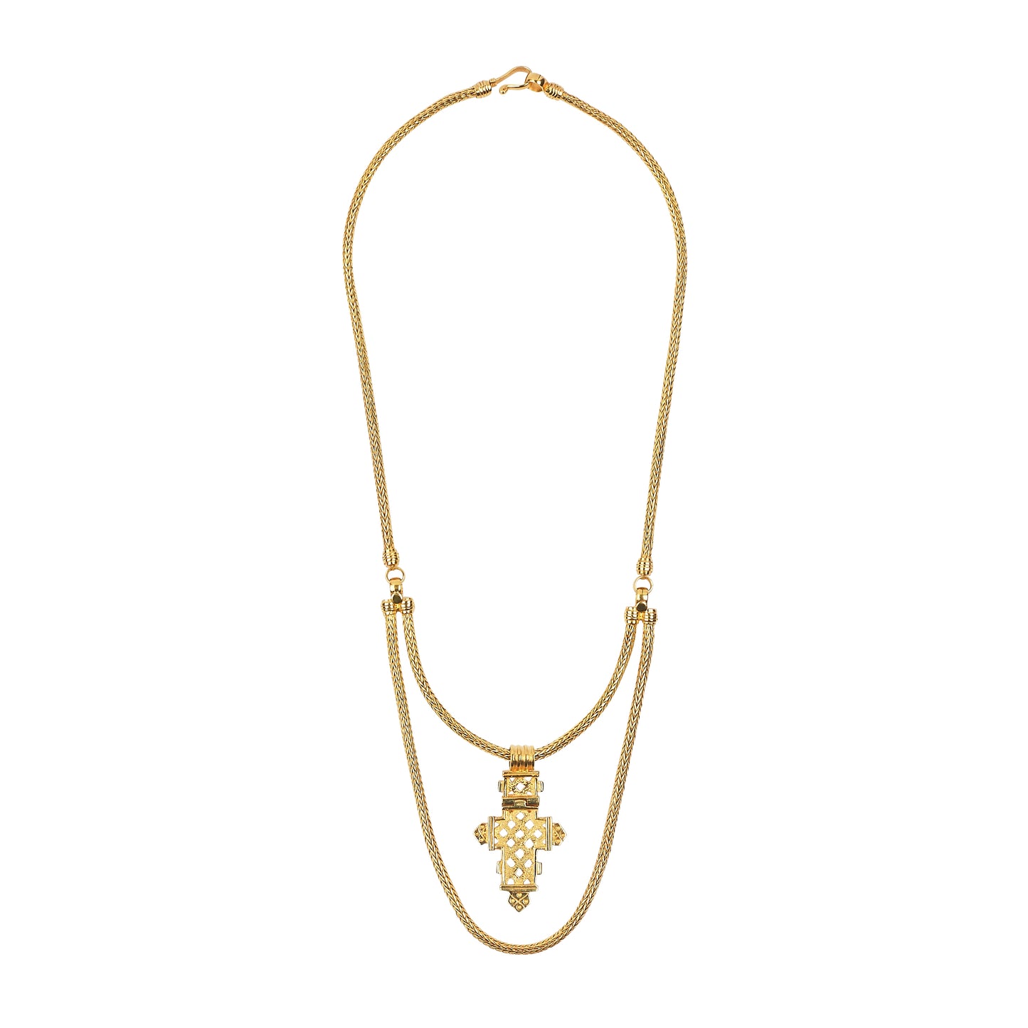 Aethiopia Cross Necklace Gold