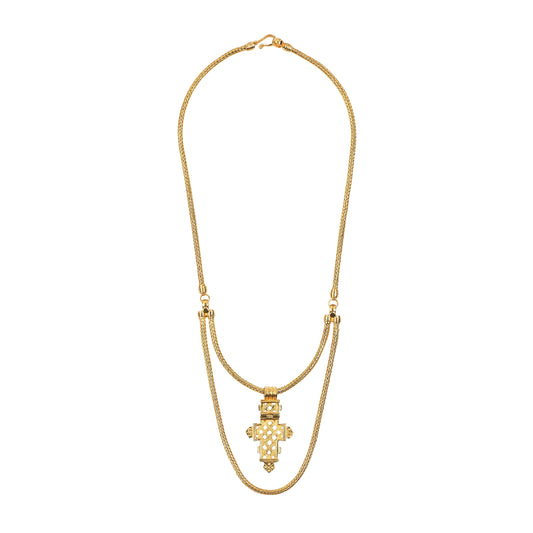Aethiopia Cross Necklace Gold