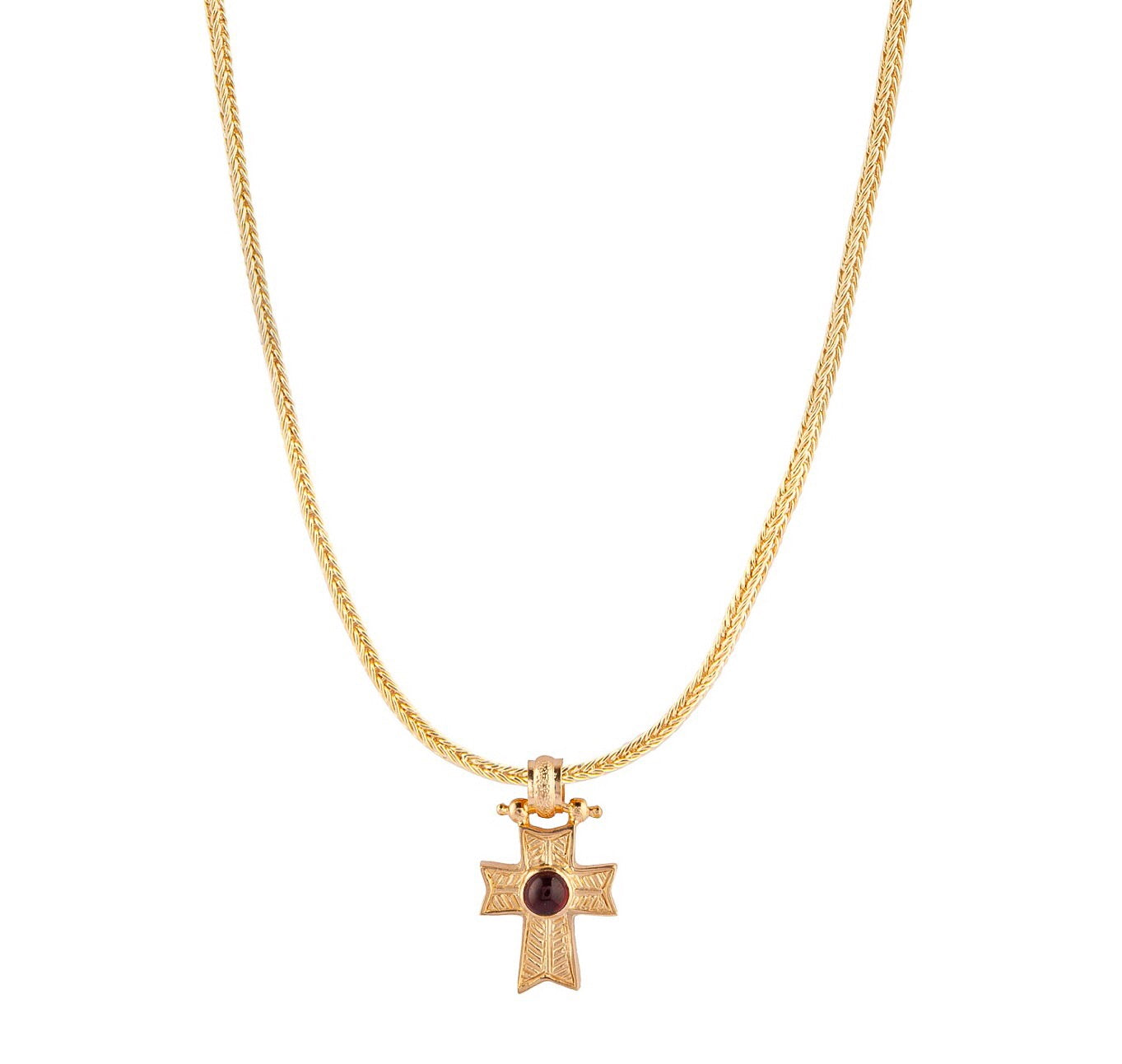 Empress Garnet Pendant Gold