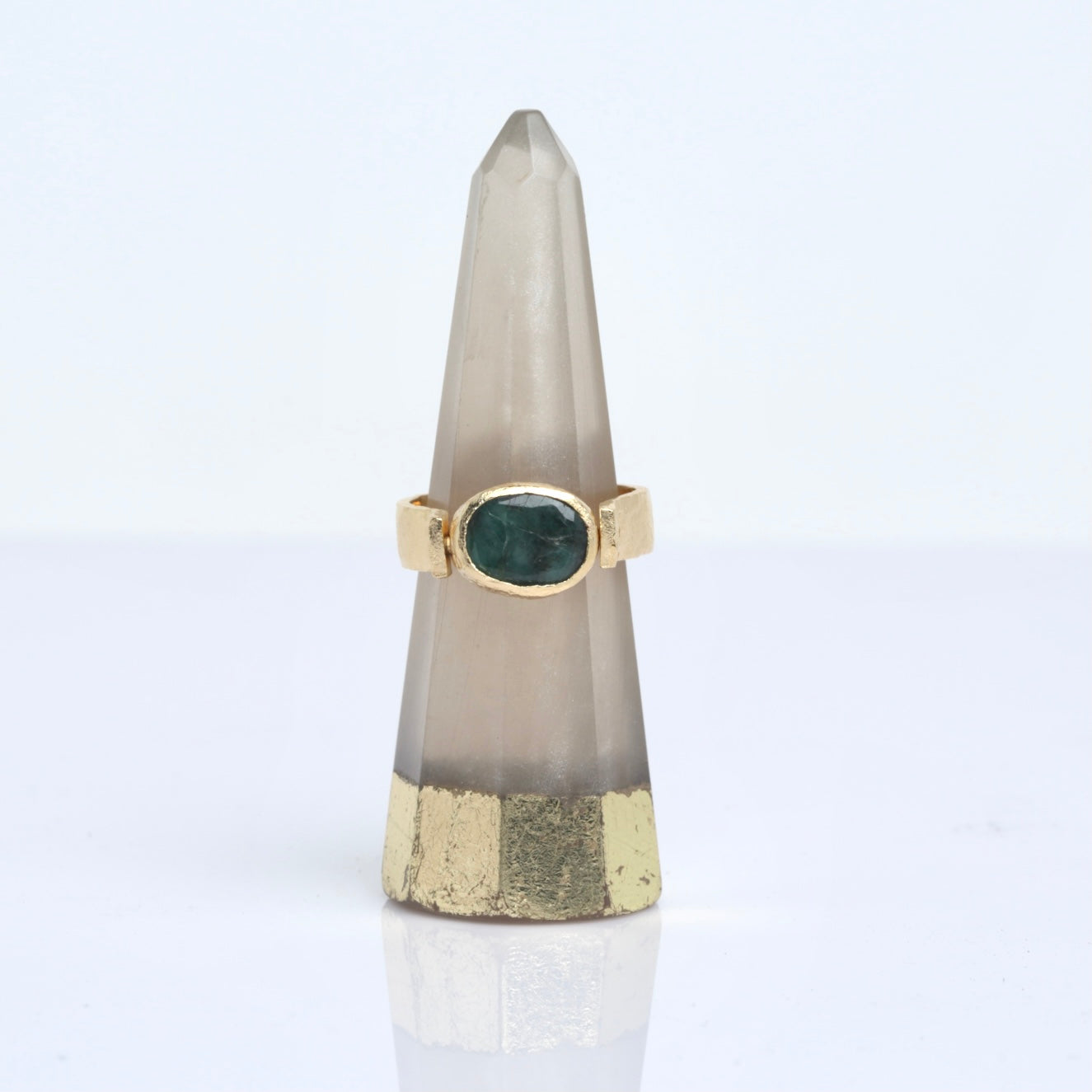 Luna Swivel Ring - Emerald/Gold