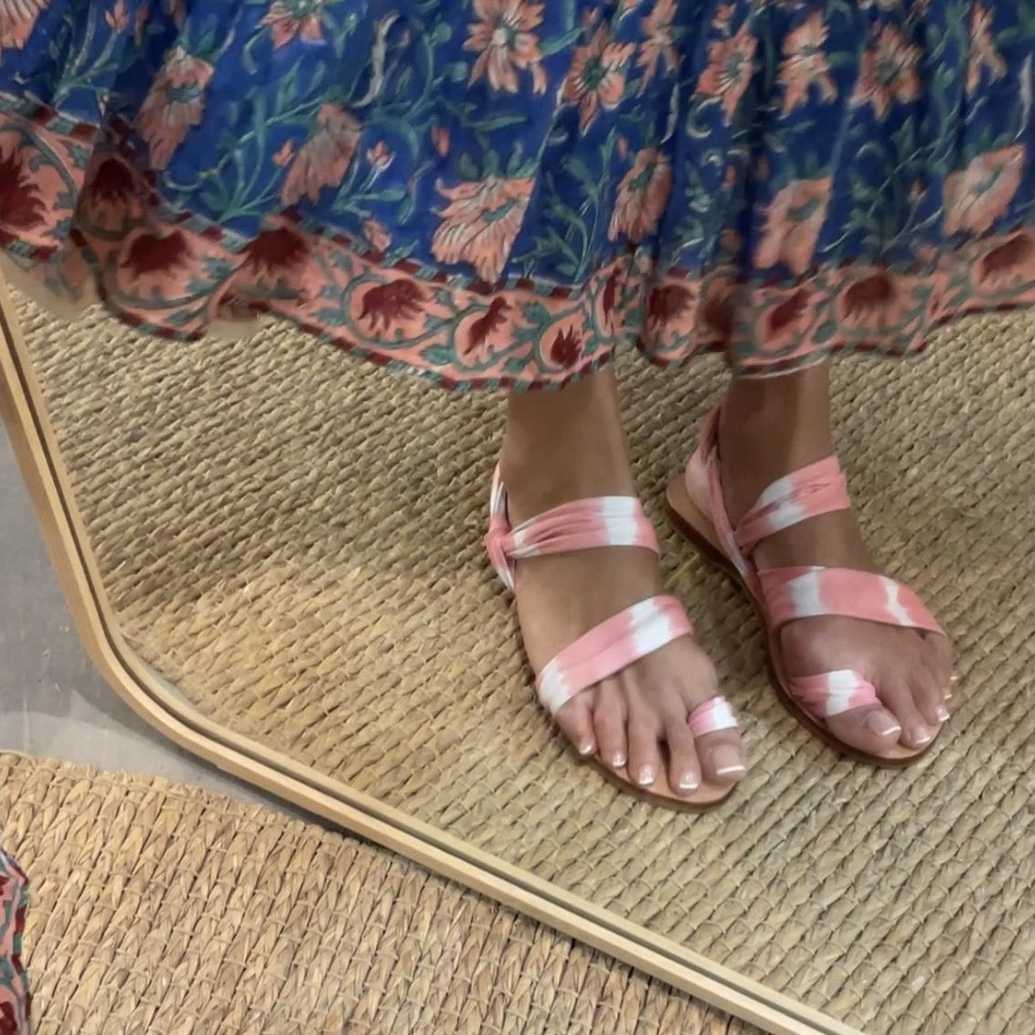 Rouched Tie Dye - Candy/White