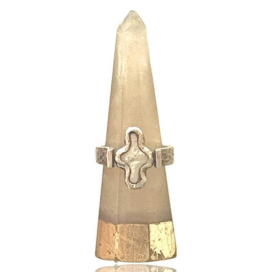 Ceceilia Swivel Cross Ring - Silver