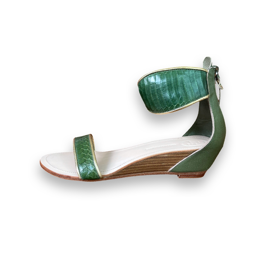 Farah Classic Wedge - Moss/Gold