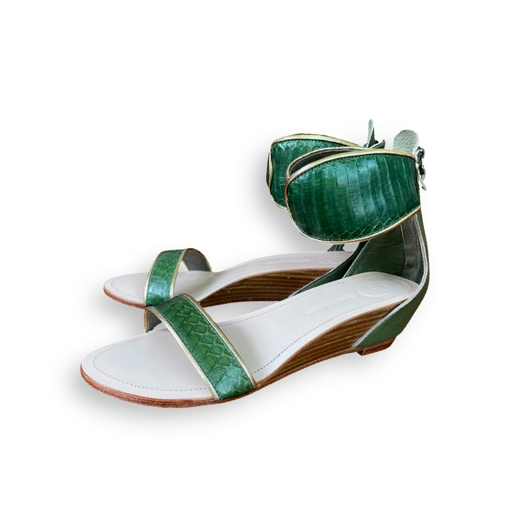 Farah Classic Wedge - Moss/Gold