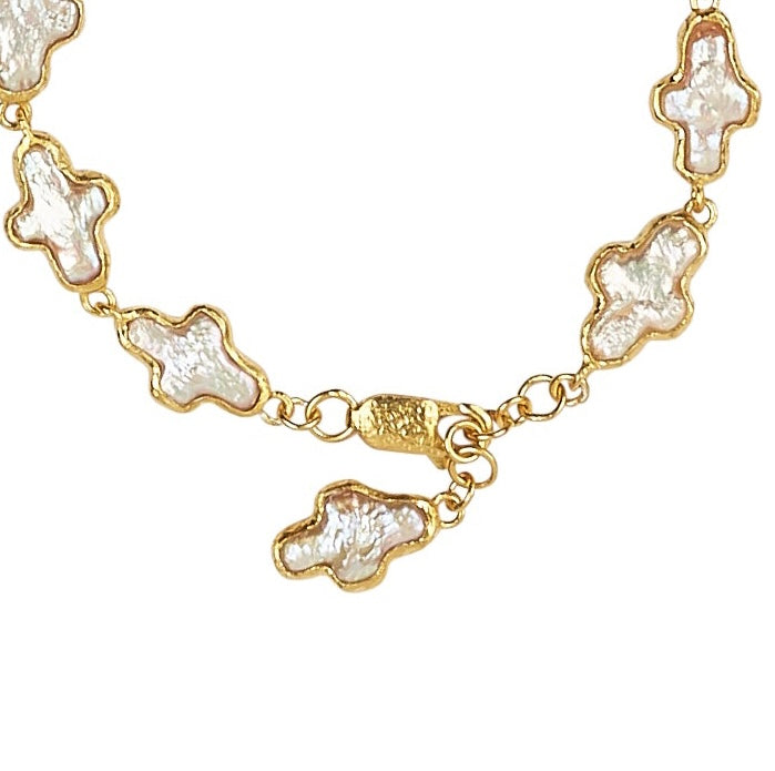 Cecilia Pearl Necklace - Gold