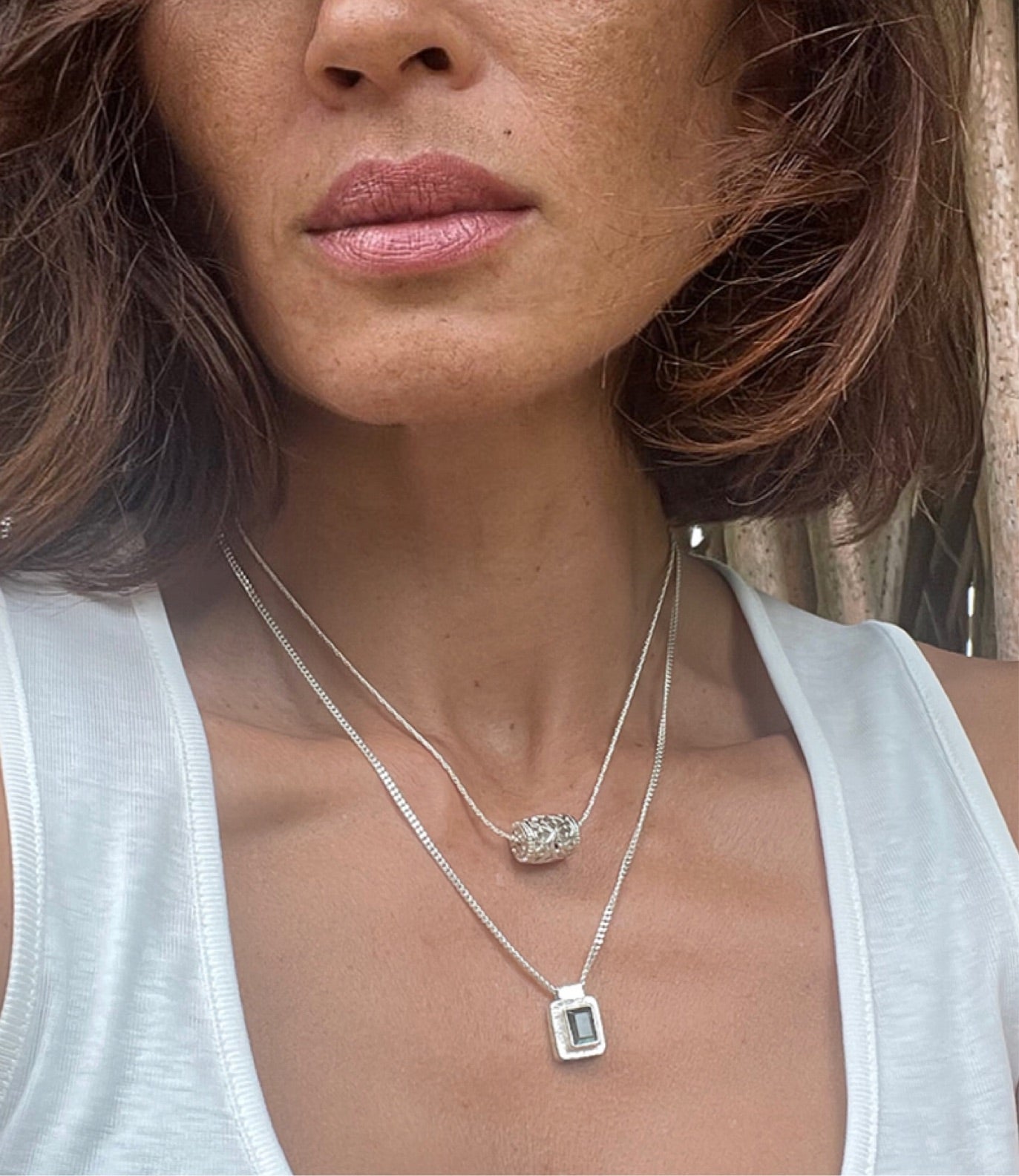 Mini Labarodite Single Pendant Silver