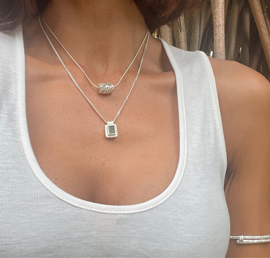 Mini Labarodite Single Pendant Silver