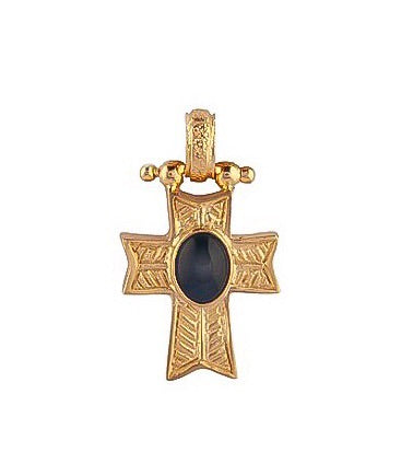 Empress Agate Pendant Gold