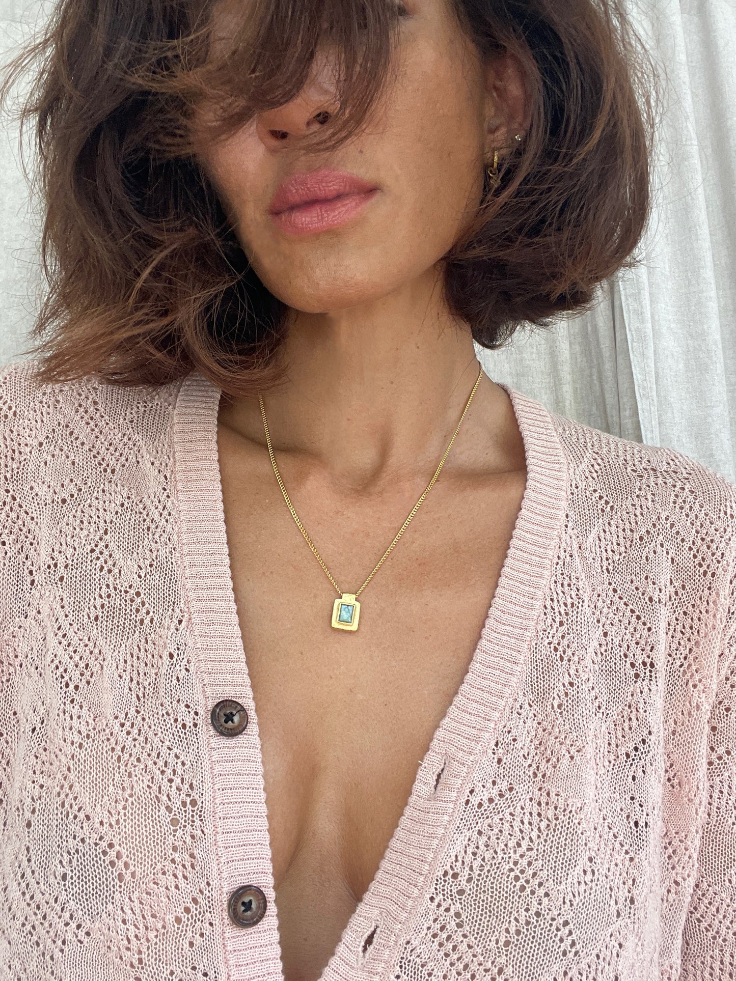Mini Labarodite Single Pendant Gold