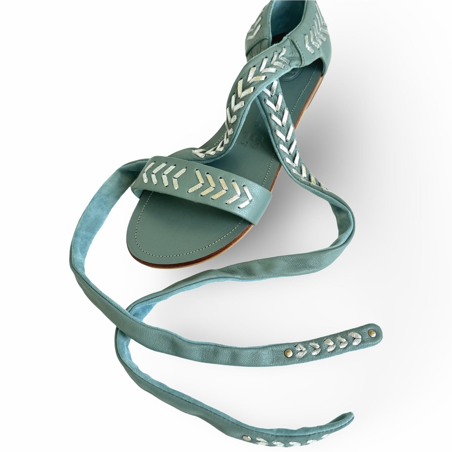 Arrows Flat Sandal - slate/silver