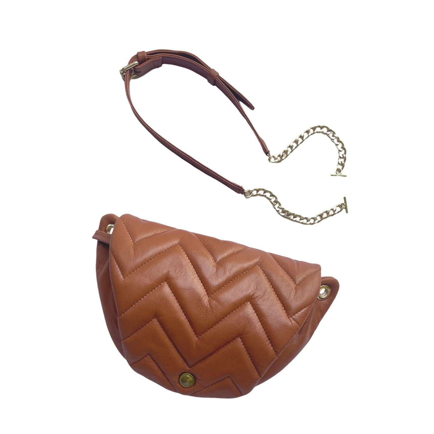 Quilted belt bag- Tan