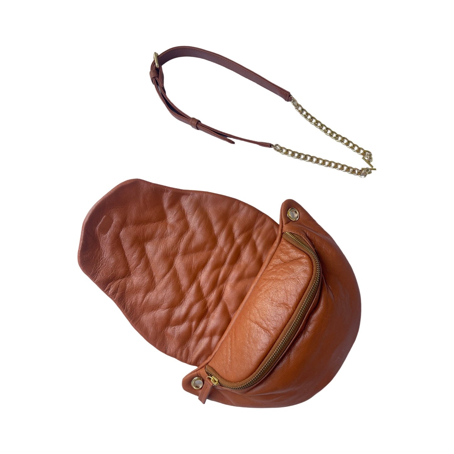 Quilted belt bag- Tan