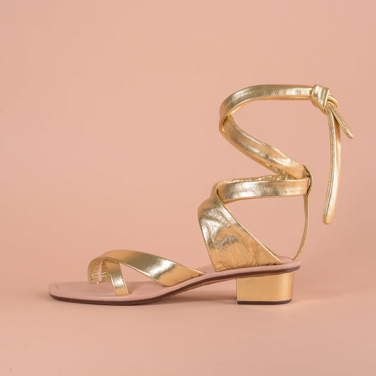 Be Easy Block heel- gold