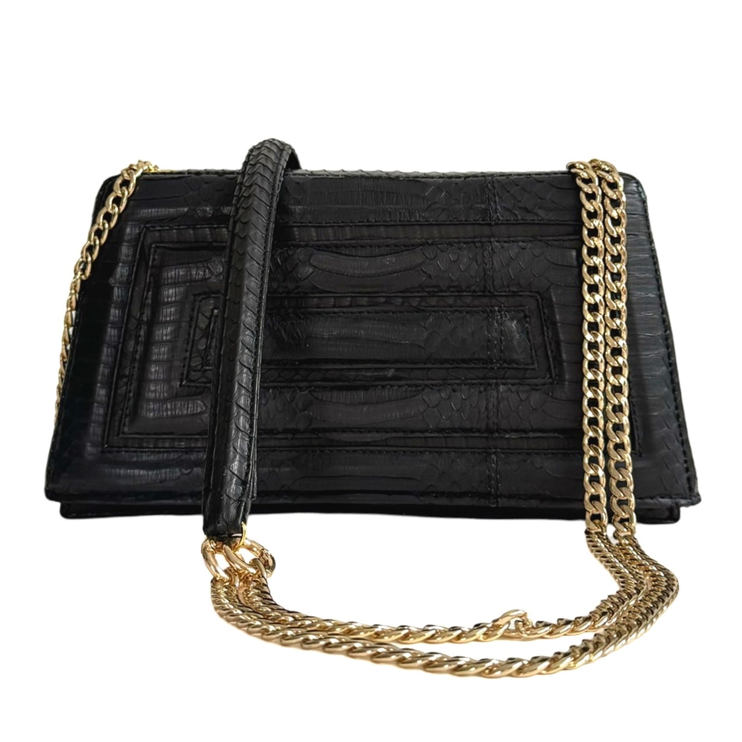 Box Bag- Black/gold