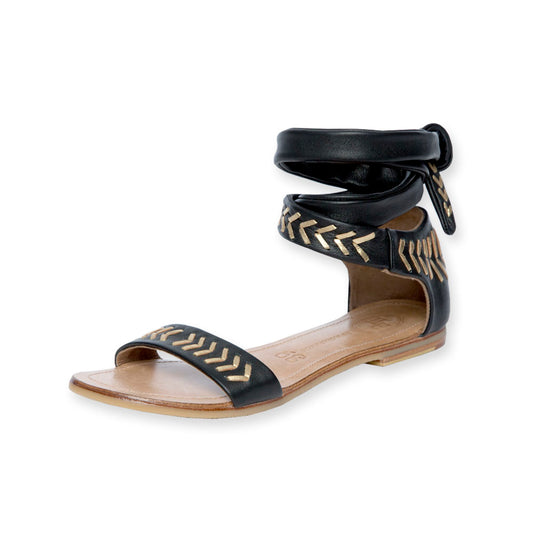 Arrows Flat Sandal - Black