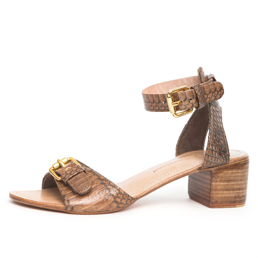 Goodie Block Heel Sandal 5cm - Camel
