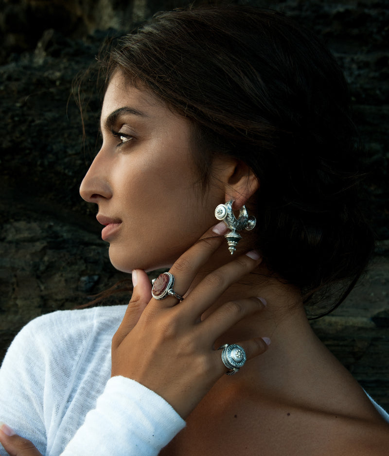 Theodora Hoop Earrings Silver