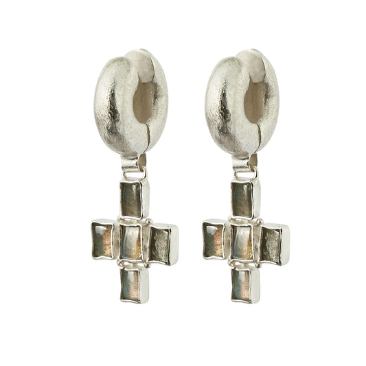 Livia Tube Earrings - Silver