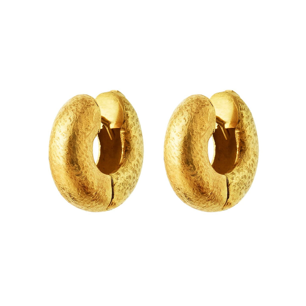Small Tube Hoops - Gold
