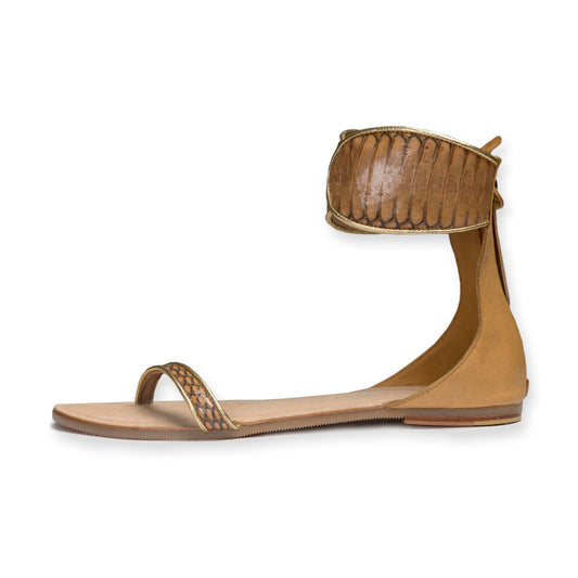 Farah Flat Gladiator Sandal - Camel