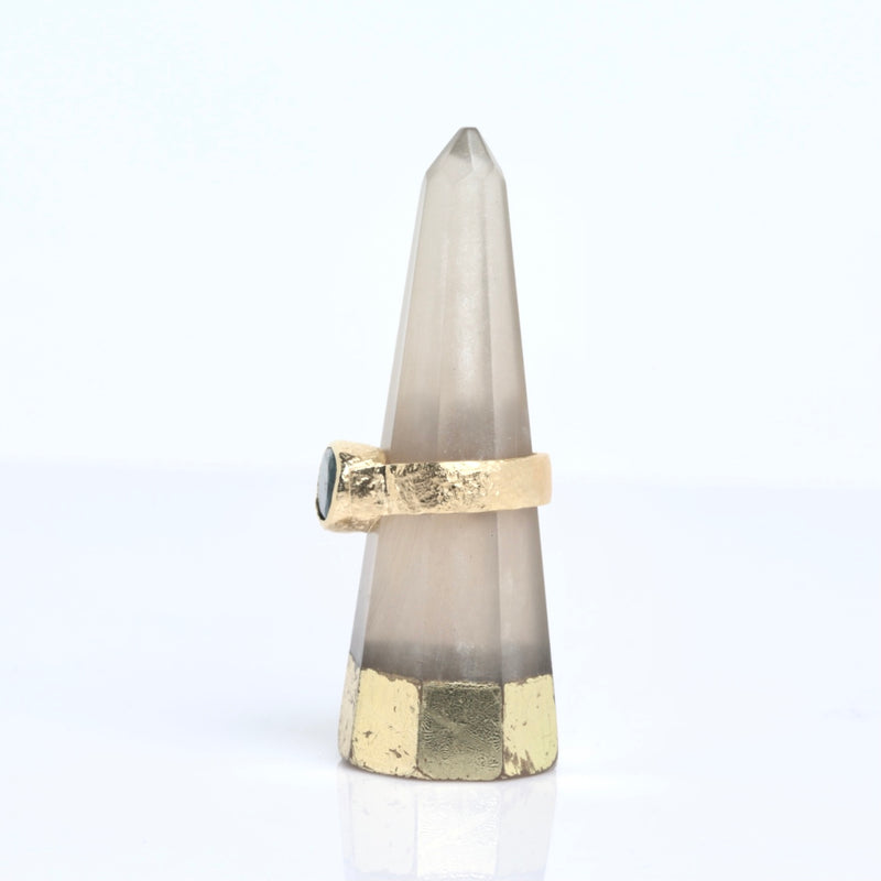 Luna Swivel Ring - Emerald/Gold