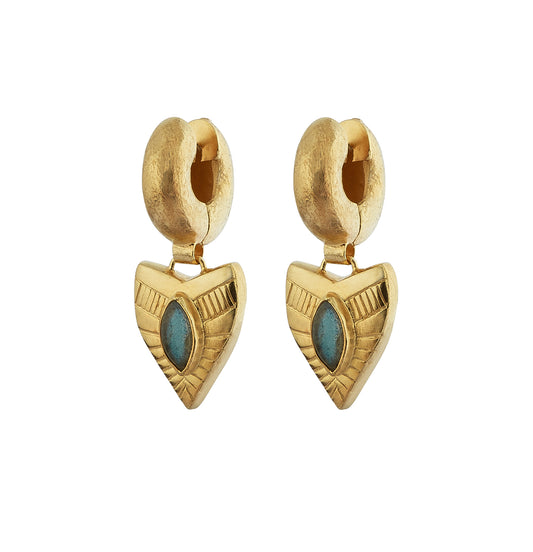 Dynasty Tube Earrings - Gold