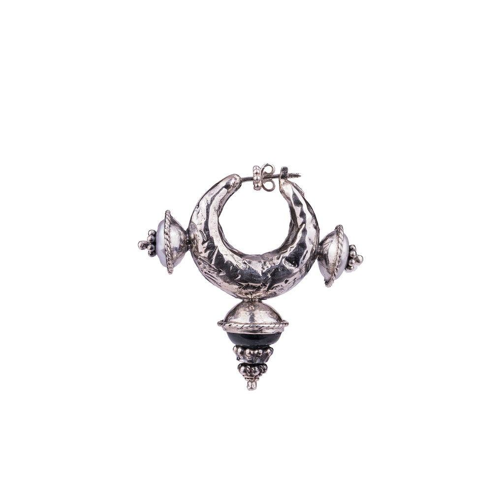 Theodora Hoop Earrings Silver